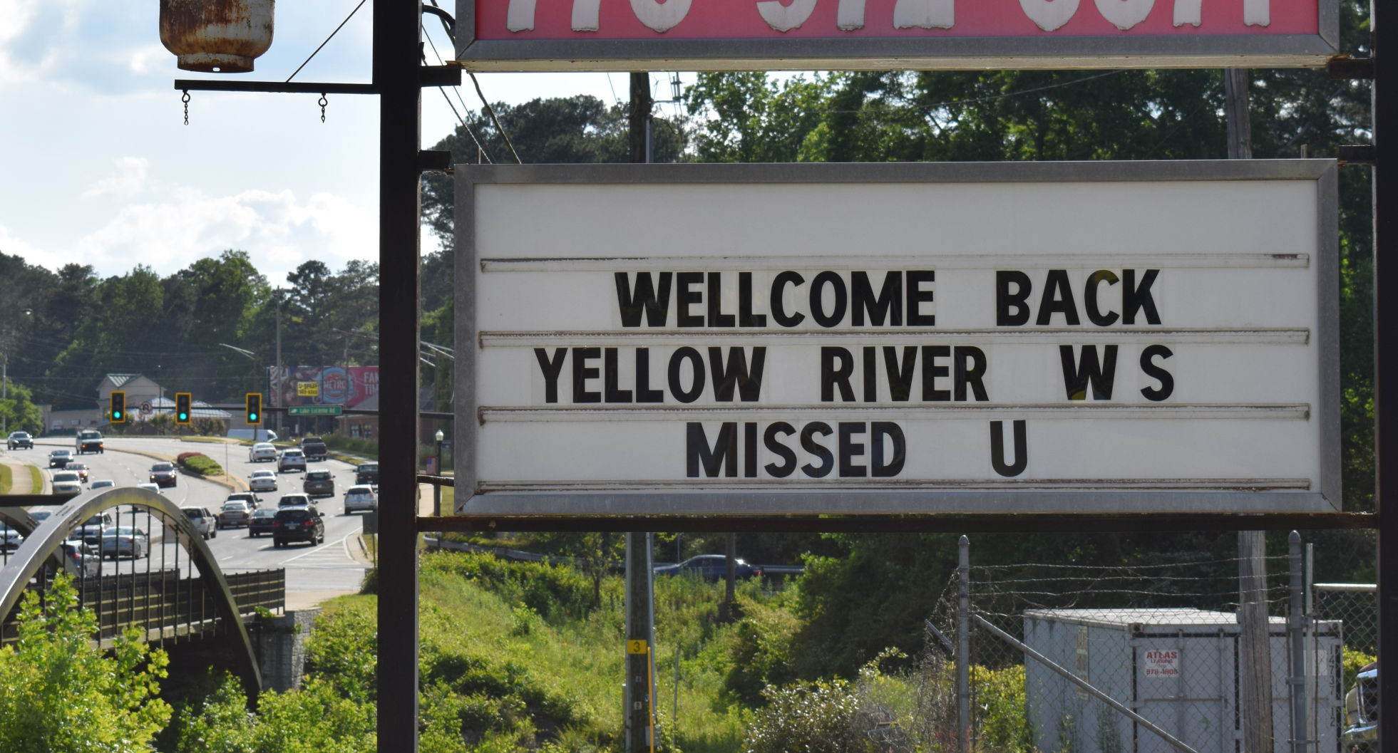 Wildlife Sanctuary We Missed You Sign at neighboring Gwinnett Rental Center.jpg